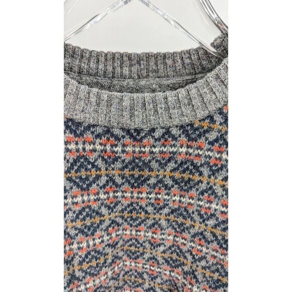 Mauritz Archive H&M Men Elbow Patch Knitted Fair Isle Sweater Multicolor Size La - Picture 7 of 13